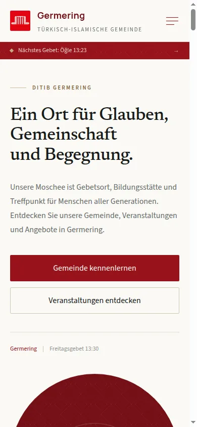 Die Startseite auf dem Smartphone
